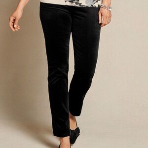Talbots Classic Black Cropped Velvet Pants